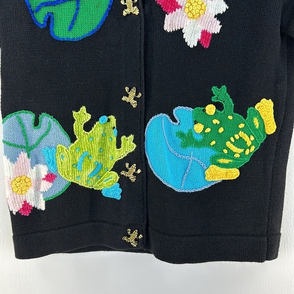 Jack B Quick Short Sleeve Frog Design Sweater - Picture 4 of 10